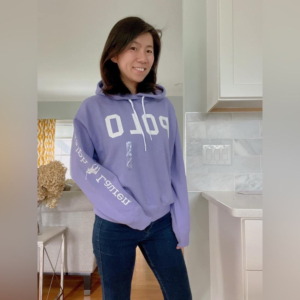 Ralph Lauren polo women big pony logo fleece hoodie new in tag